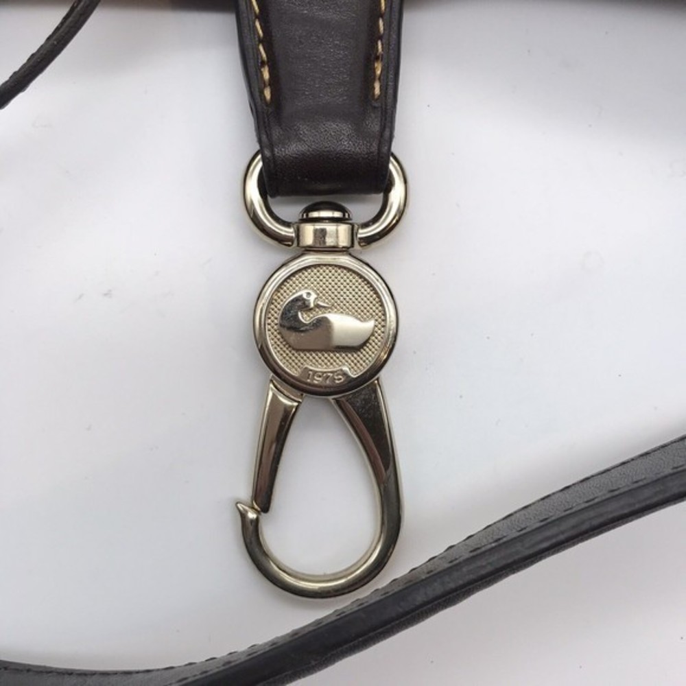 Dooney & Bourke Brown Croc-Embossed Shoulder Bag - Picture 7 of 11